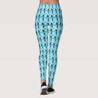 Balé Dancer Ballerina Silhouter Leggings Azul