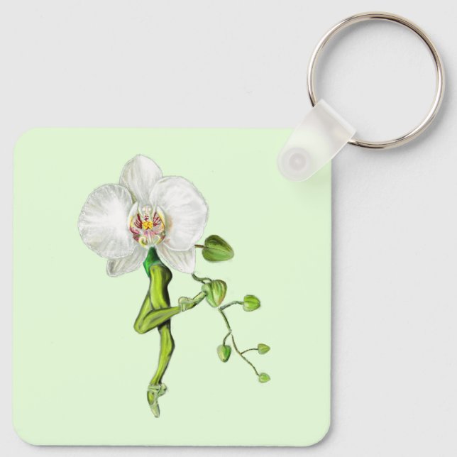 Balé Dancer do Chaveiro das Orquídeas Ballerina (Verso)