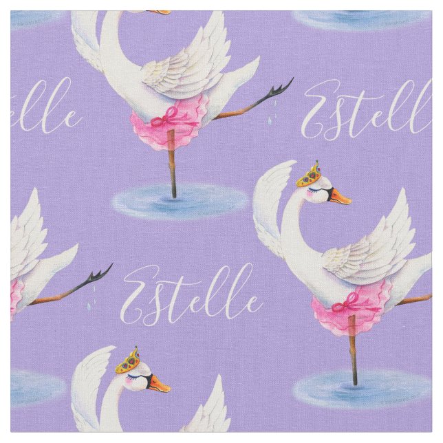 Balé de bailarina de Swan  dançarina padrão tecido (Detalhe)