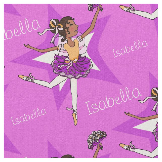 Balé de bailarina roxa tecido personalizado de men (Detalhe)