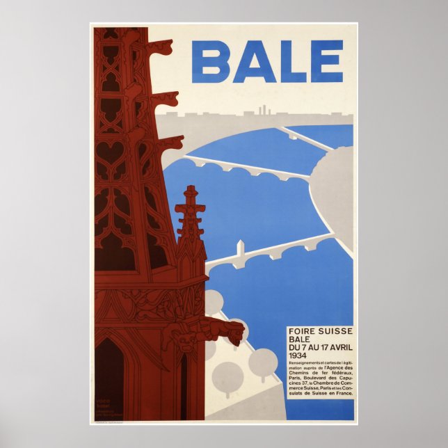 Bâle, foire suisse du 7 au 17 avril 1934, Poster (Frente)