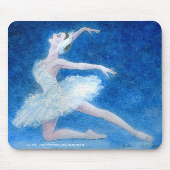 Balé Mousepad do lago swan (Frente)