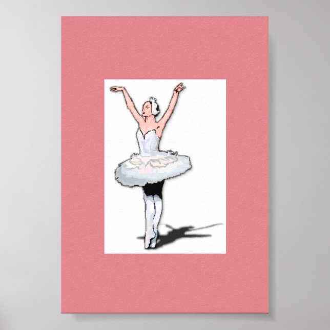 Balé rosa Dançarina Ballerina Poster (Frente)