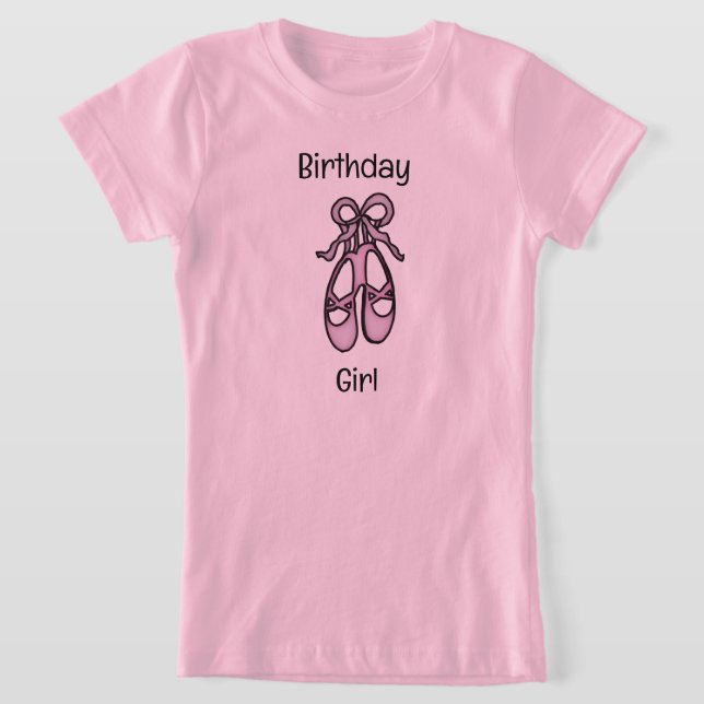 Balé Slippers Birthday Girl T-Shirt (Postura )