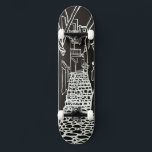 Balearic Islands Line Art Skate Deck<br><div class="desc">A beautifully detailed line drawing inspired by the narrow,  sun‑washed streets of Menorca. This artistic skateboard deck captures the charm of Mediterranean alleyways with a clean,  minimalist style. Ideal for travelers,  art lovers,  and anyone who adores the Balearic Islands.</div>