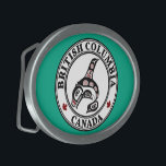 Baleia Assassina Nativa Americana Red Black Haida<br><div class="desc">Decorre seu par de jeans com este Belt Buckle com uma bela Baleia Assassina de Haida em um fundo verde. Da Colúmbia Britânica, Canadá. Você não pode errar com a arte da costa noroeste de Haida, ela é popular há décadas. Esses designs das Primeiras Nações são ideais para a roupa...</div>
