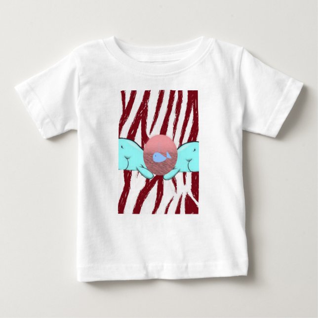 Baleia de Camiseta de Bebê (Frente)
