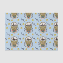 Baleia de um Papel Tecido Submarino Alto