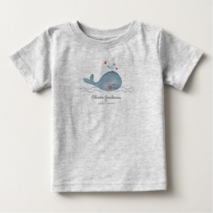 Baleia do Mar de Cute   Baby Boy   Camiseta