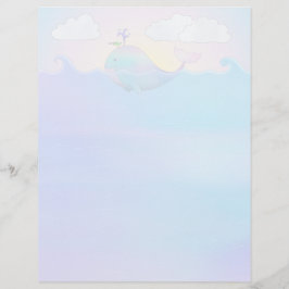 Baleia - Folha de Papel de 8,5" x 11"