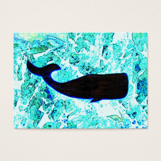 baleia negra nadadora azul (Frente)