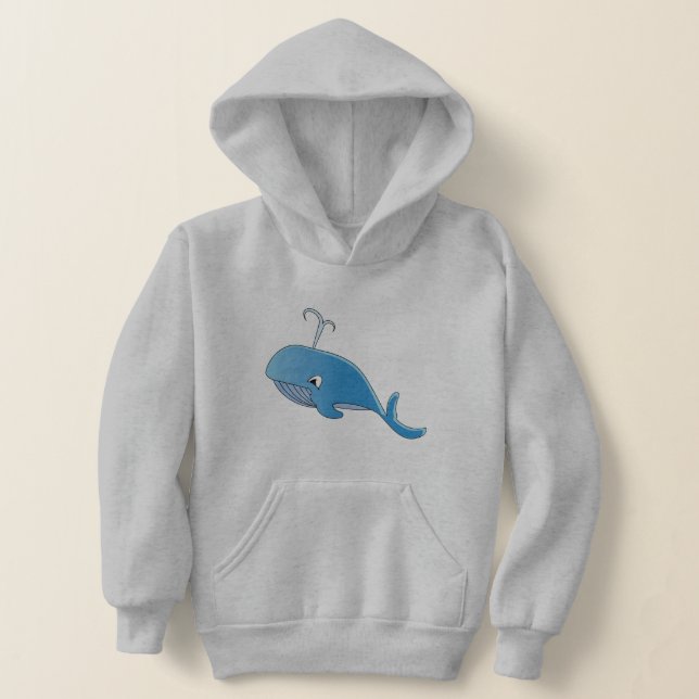 Baleia - Pullover Hoodie de Crianças (Postura )