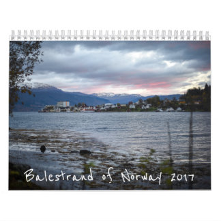 Balestrand do calendário 2017 de Noruega