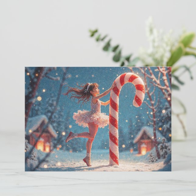 Ballerina Anime Girl & Candy Cane Christmas (Em pé/Frente)