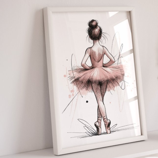 Ballerina Art Impressão | Ballerina Nursery Decor (Ballerina Art Print)