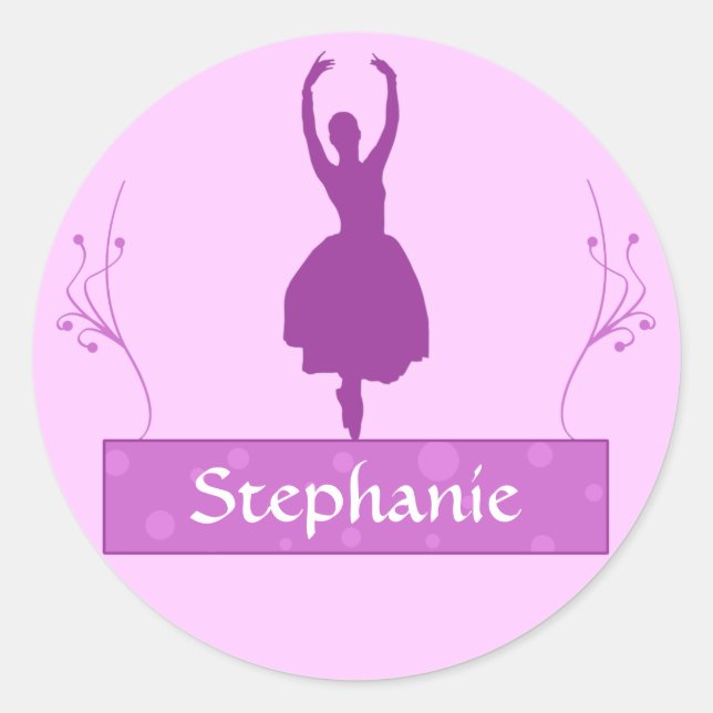 Ballerina Autocolantes personalizados (Frente)