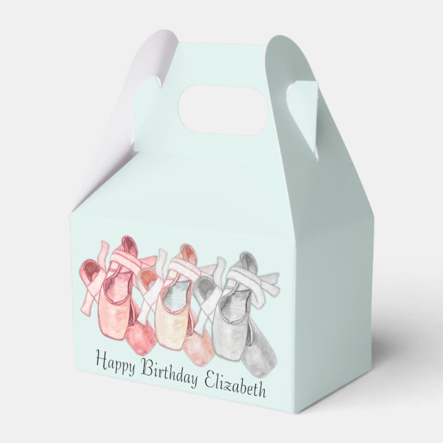 Ballerina Birthday Pink Toes Calçados Caixa de Fav (Frente)