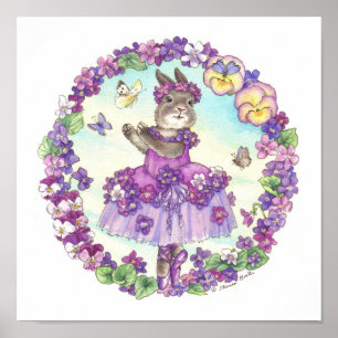 Ballerina Bunny Impressão Violet