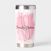 Ballerina Calçados Cor de Água Rosa com Nome