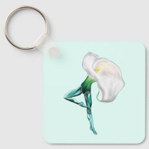 Ballerina Calla Lily Balé Dancer Chaveiro