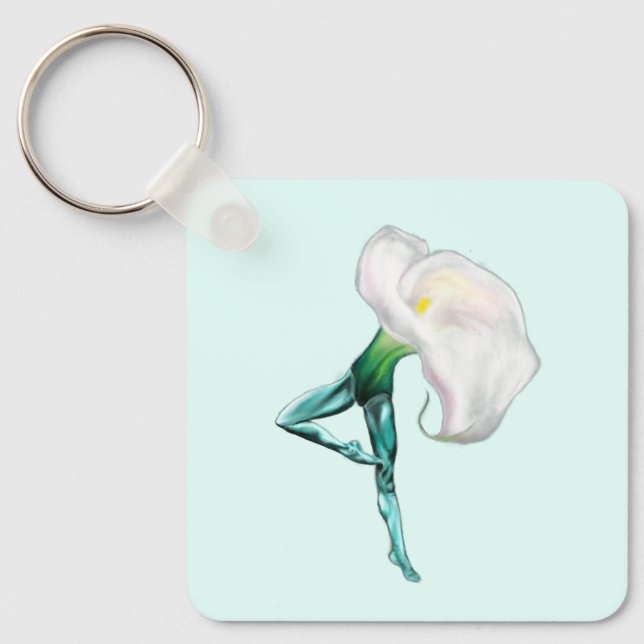 Ballerina Calla Lily Balé Dancer Chaveiro (Frente)