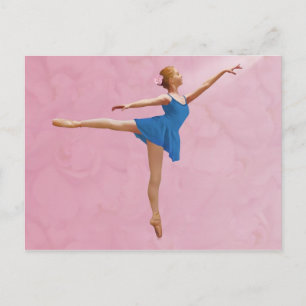 Ballerina com Rosa em cartão postal árabe