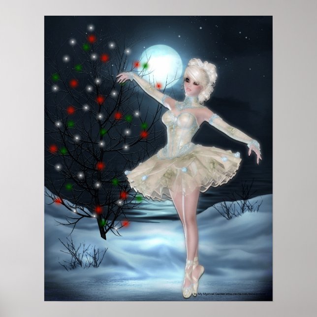 Ballerina Dancer Girl : Poster de Natal (Frente)