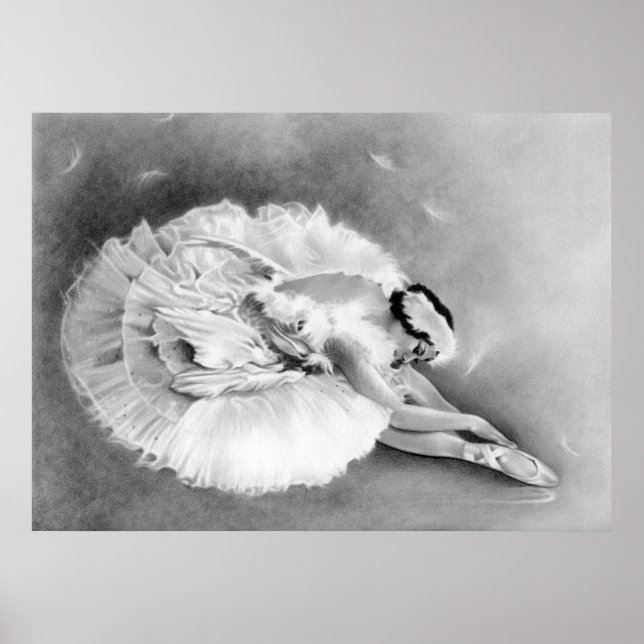Ballerina Dying Swan Poster (Frente)