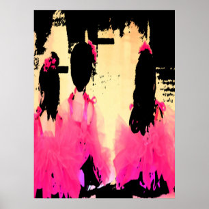 Ballerina Girls Em Pink Tutu Poster