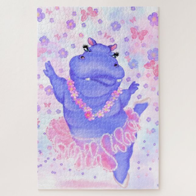 Ballerina Hippo Quebra-cabeça (Vertical)