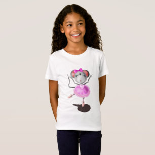 Ballerina Mouse Engraçado T-Shirt Balé Feliz Dança