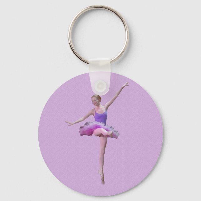 Ballerina na Chaveiro rosa e roxa (Frente)