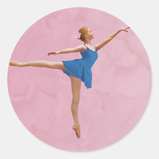 Ballerina no adesivo personalizável da dose em ára (Frente)