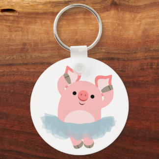 Ballerina Pig Chaveiro