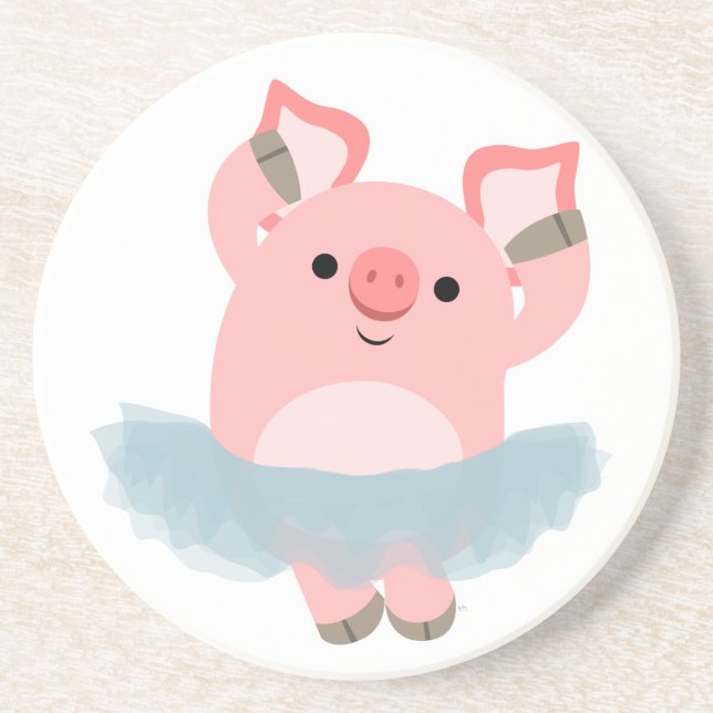 Ballerina Pig Porta copos de Cartoon Bonito (Frente)