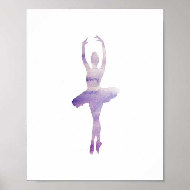 Ballerina Purple Painting Poster (Frente)