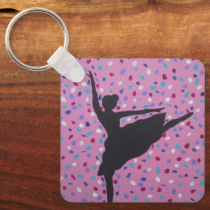 Ballerina Silhouette Chaveiro