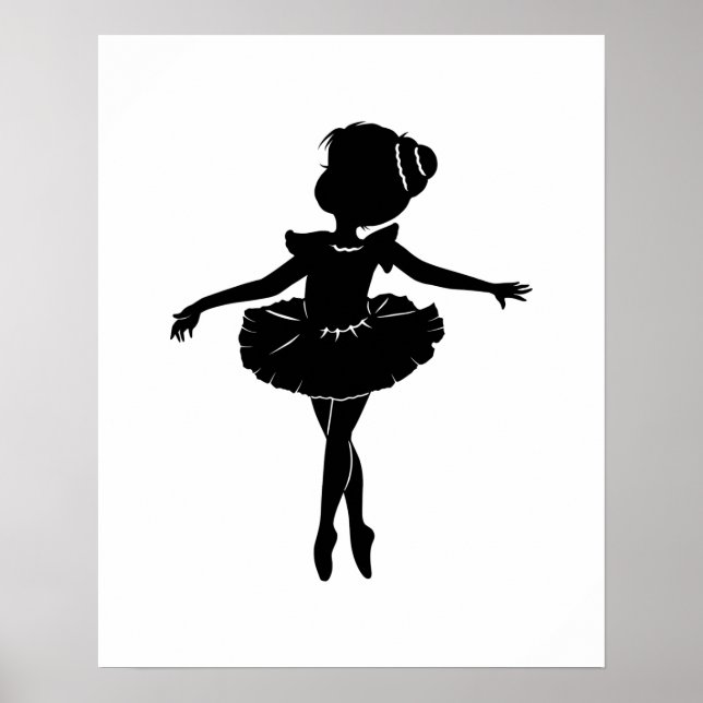 Ballerina Silhouette Poster (Frente)