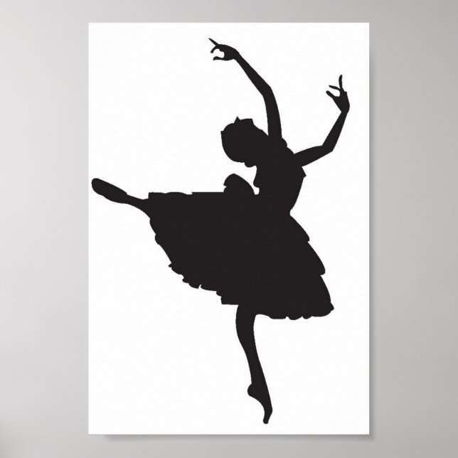 Ballerina Silhouette Poster (Frente)