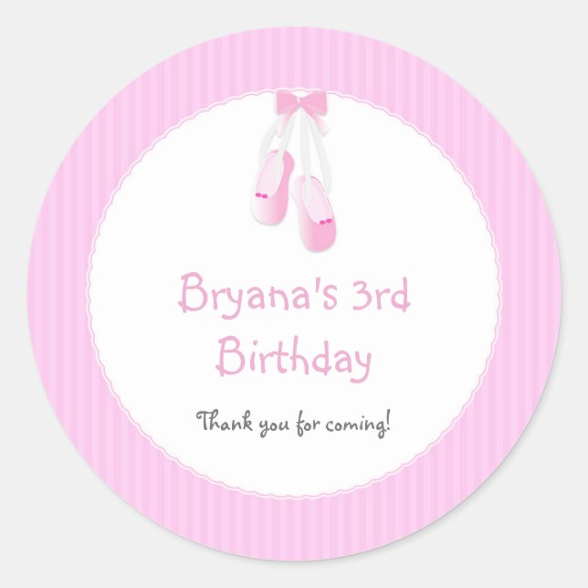 Ballerina Slippers, Balé rosa, adesivos (Frente)