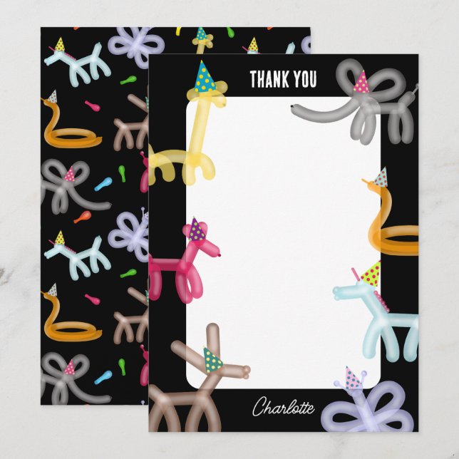 Balloon Animals Kids Party Theme (Frente/Verso)