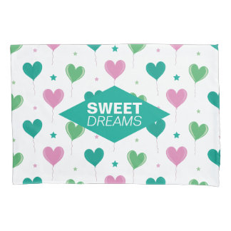 Balloons hearts Green Pink Romantic Pattern Cute