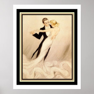 "Ballroom Dance" 16 x 20 Art Deco Impressão
