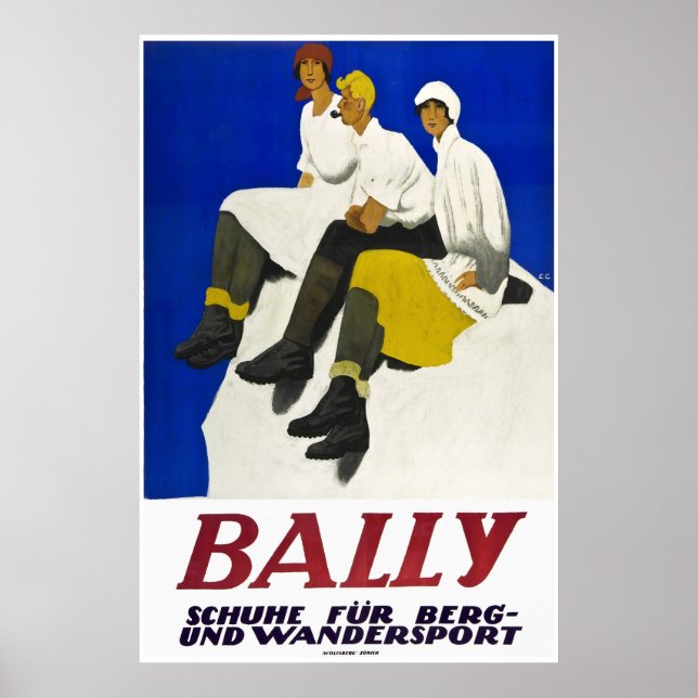 Bally, Calçados para o inverno, Poster de esqui (Frente)
