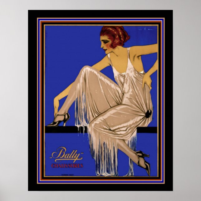 Bally Chausakes Deco Poster 16 x 20 ca. 1924 (Frente)