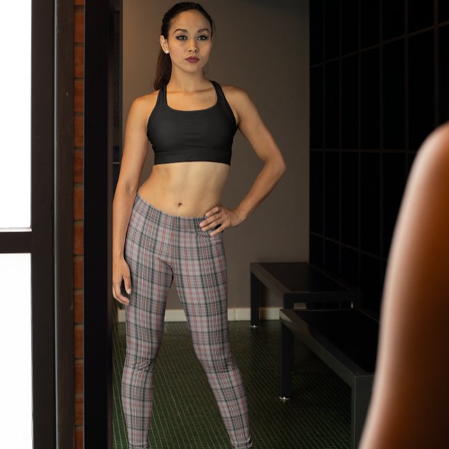 Balmoral Cinza Tartan Leggings (Criador carregado)