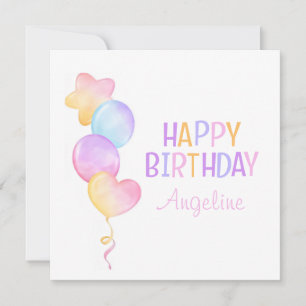 Baloão Colorido Fofo Aniversário Feliz Crianças