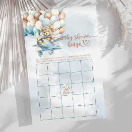 Balões Azul de Espera Chá de fraldas Jogo Bingo