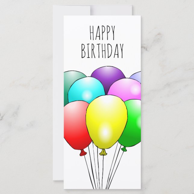 Balões Coloridos de Feliz Aniversário (Frente)