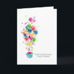 Balões coloridos dos cartões de aniversário da avó<br><div class="desc">Uma ilustração colorida que mostra os balões dados forma diferentes que estouram fora de uma caixa de presente mágica. Tipo da alegria, da felicidade e da explosão colorida! É a pessoa que é doce e se importa muito. É a pessoa que o estraga! Deseje seus amor, carting e avó doce...</div>